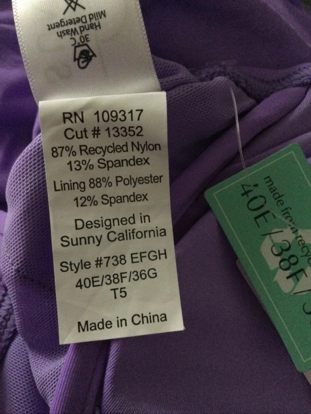 Sunsets Passion Flower Underwire Tankini Size 40E/38F/36G